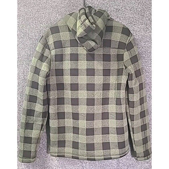 Urban Pipeline Flannel Jacket W/Faux Fur Lining Size Small Men’s Green Plaid Zip - Picture 2 of 8